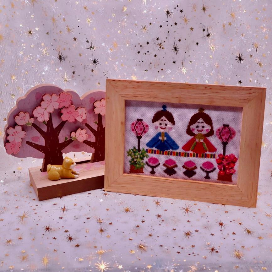 かわいいひなまつり クロスステッチ刺繍1枚目の画像